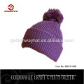 Women Purple color winter knitted beanie hat